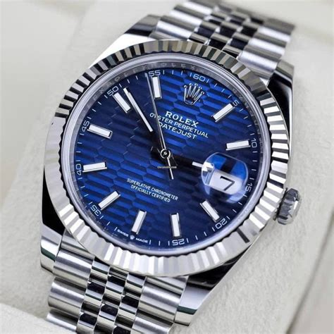 rolex datejust 41mm blue motif|rolex datejust 41mm for sale.